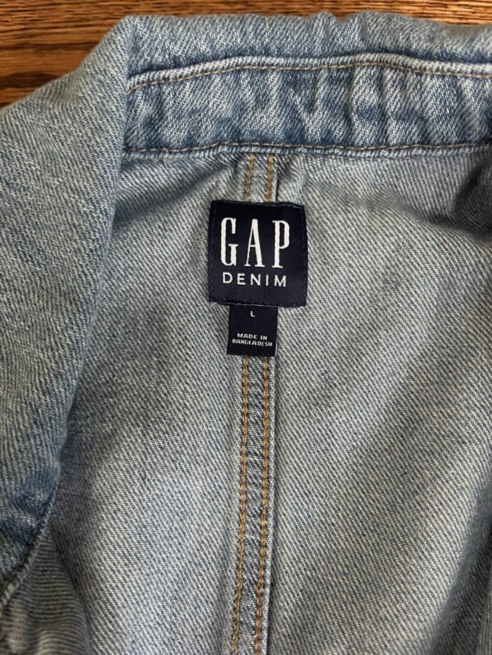 Gap Super Soft Blue Light Wash Denim Utility Jacket Size Large 744893 - Picture 8 of 10